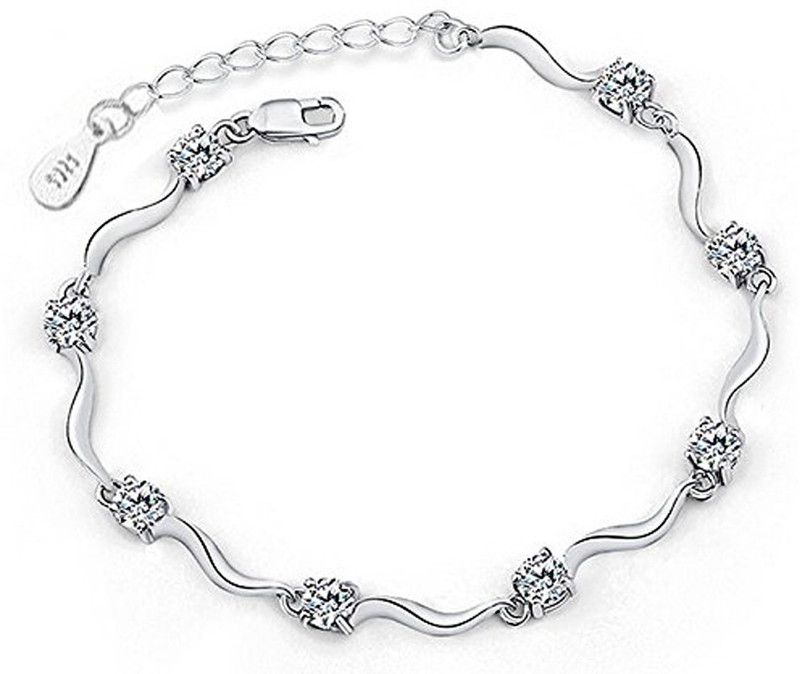 Metal Crystal Silver Bracelet