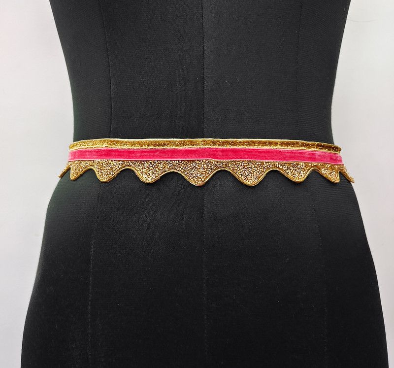 JS_42 Gold Pink belt Gold Gold Kamarband