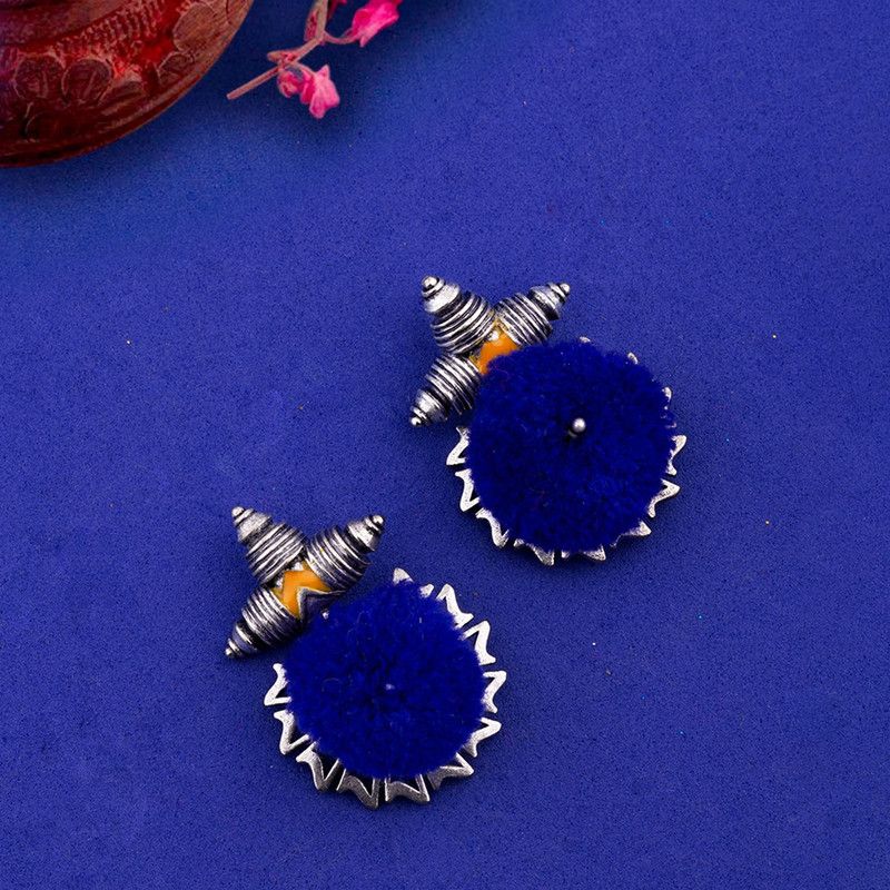 Kalbelia Tribe Stud Earrings Brass Drops & Danglers