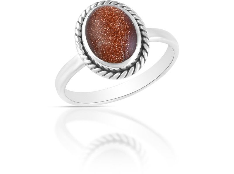 Brown Sunstone Handmade Dainty 925 Sterling Silver Stylish Unique Everyday Ring For Girls & Women Sterling Silver Quartz Silver Plated Ring