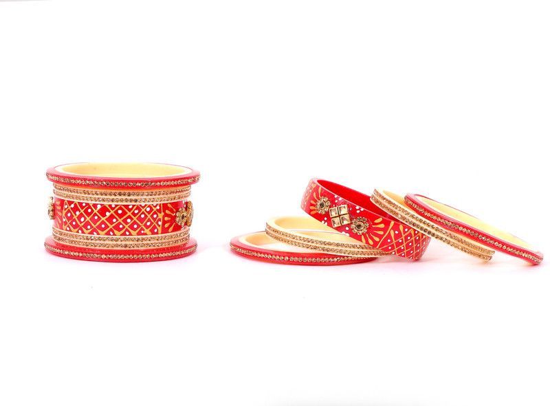Plastic Gold-plated Bangle Set  (Pack of 14)