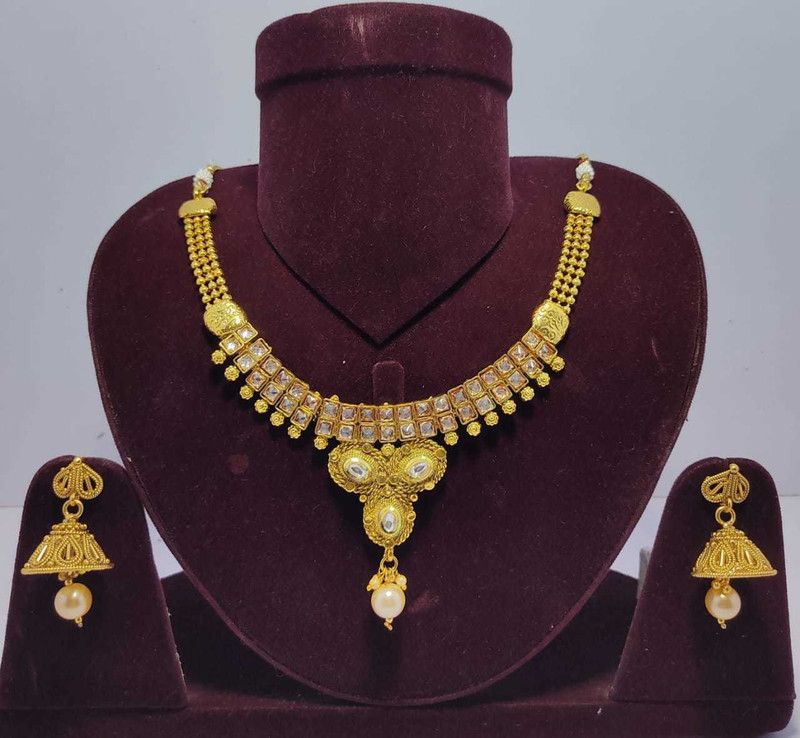 Copper Copper Gold, White, Red Jewel Set  (Pack of 1)