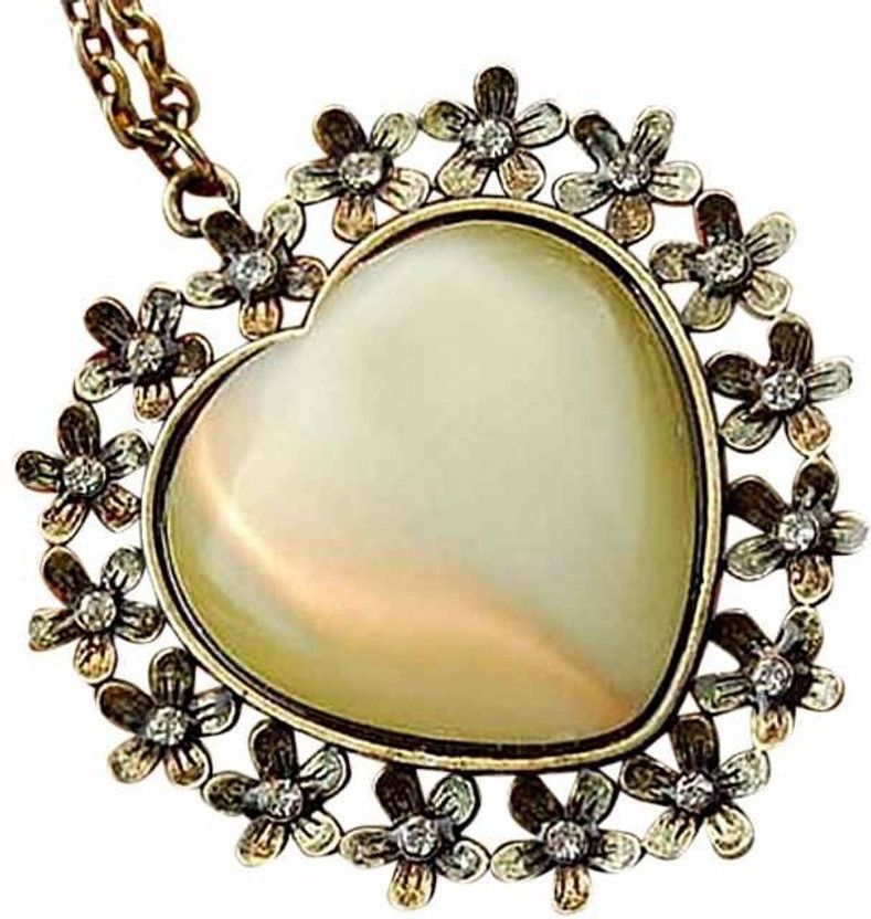 Big Heart Crystal Alloy Pendant