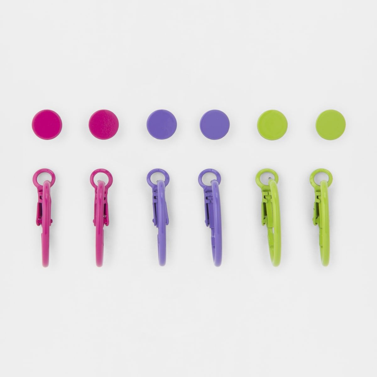 6 Pack Hoop and Stud Earrings