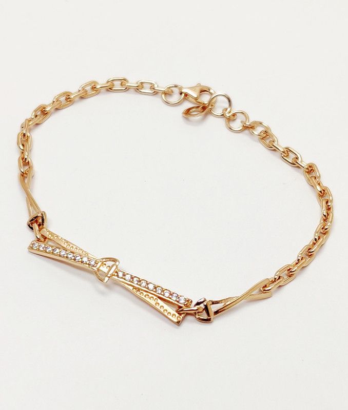 Silver Zircon Gold-plated Bracelet