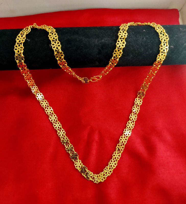 One Gram Gold Plated Chain (Length- 24 inch) (MG454 CS) Gold-plated Plated Brass Chain