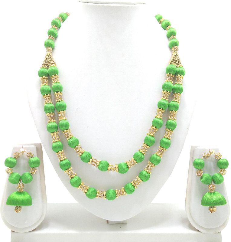 Stone, Plastic Green Jewel Set  (Pack of 1)
