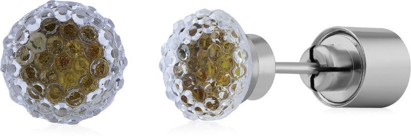 Gleaming Round Crystal Led Colorful Party Dance Alloy Stud Earring