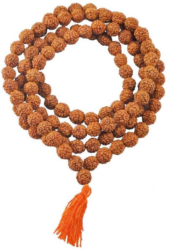 Natural & Energized Rudraksha Rosary/ Mala (108+1 Beads, Bead Size: 9 mm) Wood Chain Wood Necklace Set