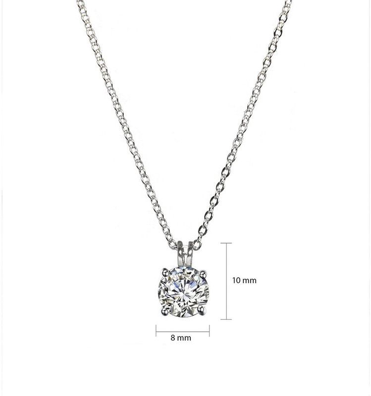 fancy Crystal Silver Plated Silver Chain