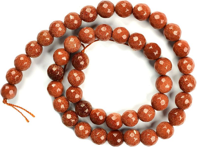 Goldstone Brown Crystal Stone 8 mm Diamond Cut Beads for for Jewellery Making Necklace Bracelet Mala Beads Crystal Crystal Necklace