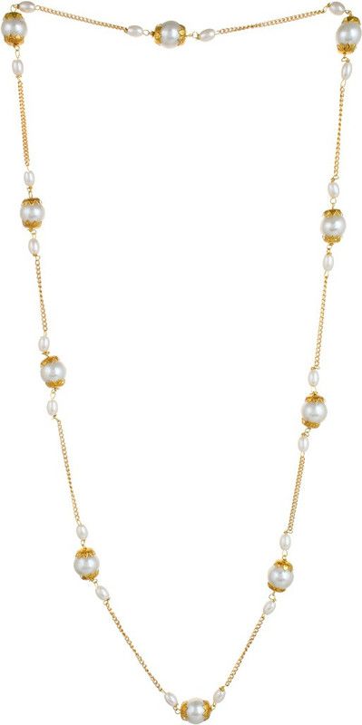 Beaded Gold-plated Plated Metal Chain