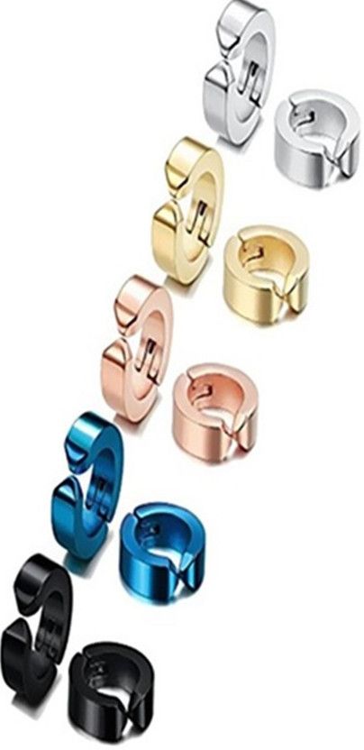 Mens Jewellery Valentine Multi Magnet Bali Stud Mens Earing / Ear rings Combo For Men / Gents / Boys / Boyfriend ... Metal Stud Earring