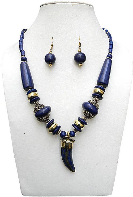 Plastic, Alloy Brass Purple, Blue, Gold Jewel Set  (Pack of 1)