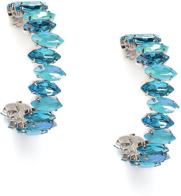 Party Bling Stone Hoop Earring