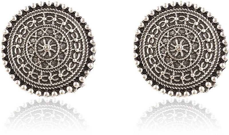 Oxidised Stud Metal Stud Earring