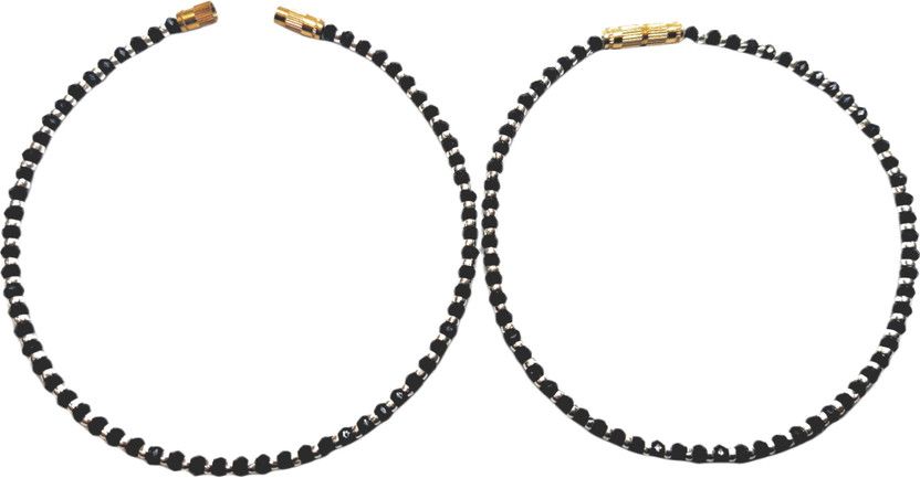 jewelquick Silver Anklet  (Pack of 2)
