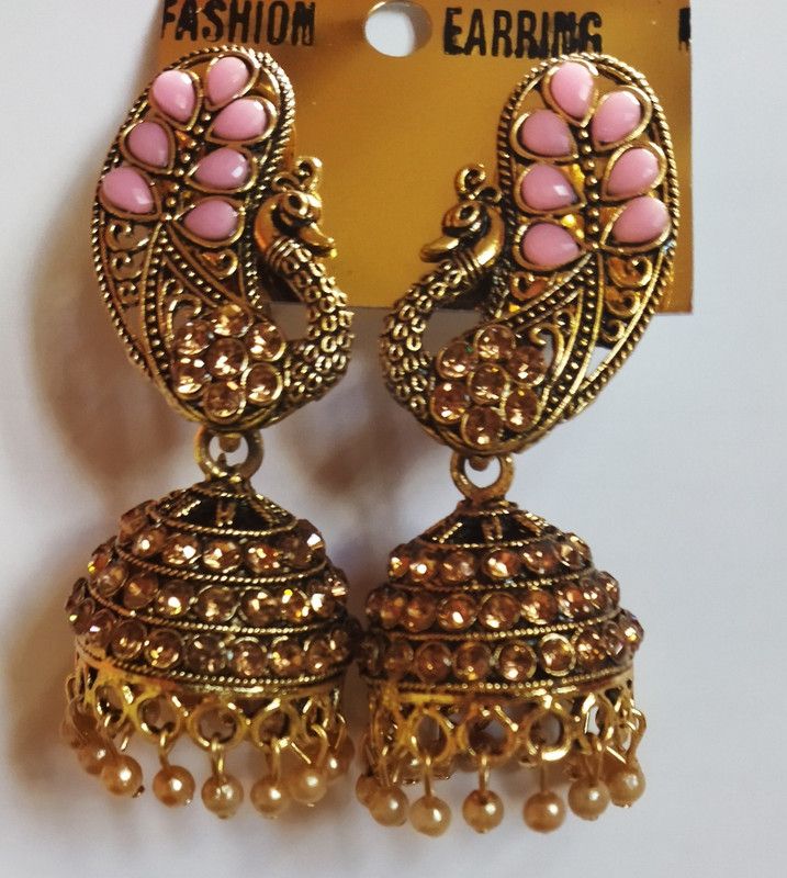 Earring Peacock Bronze Jhumki Earring