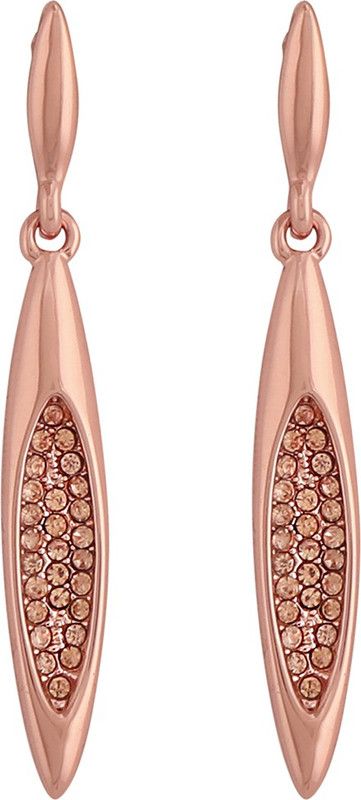High Street 18k Rose Gold Plated Swarovski Party Wear Earring for Women & Girl's Alloy Drops & Danglers