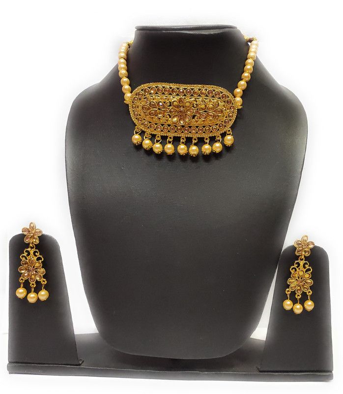 Alloy Sterling Silver Gold Jewel Set  (Pack of 1)