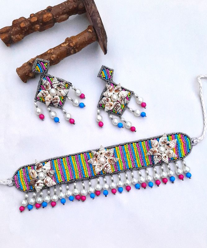 Resin, Stone, Glass Multicolor Jewel Set  (Pack of 1)