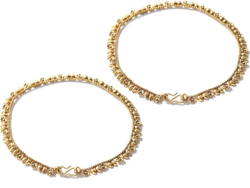 Priyaasi ANK-PR-10080 Brass Anklet  (Pack of 2)