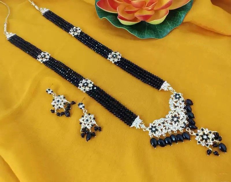 Crystal Jewel Set  (Black)
