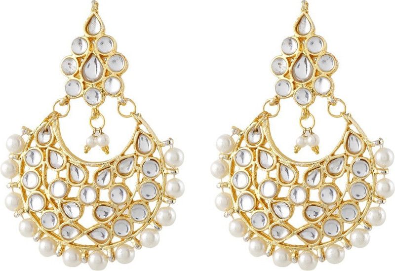 Pearl Stone, Alloy Chandbali Earring