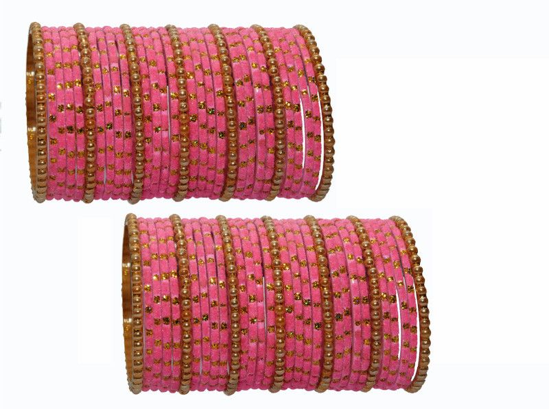 Glass Bangle Set  (Pack of 62)