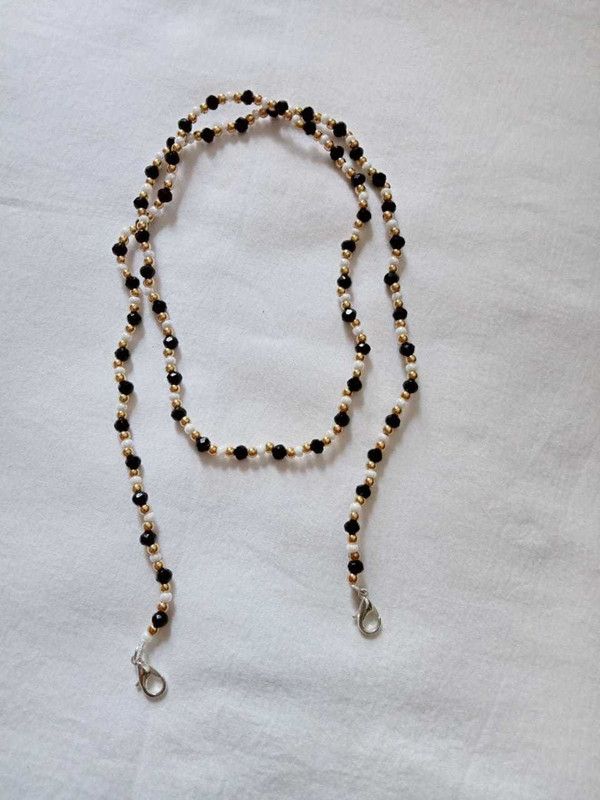 Mask Chain and Necklace Mask Lanyard Strap eye Glasses Necklace and String Holder Face Mask Saver Cord Beads Crystal Chain