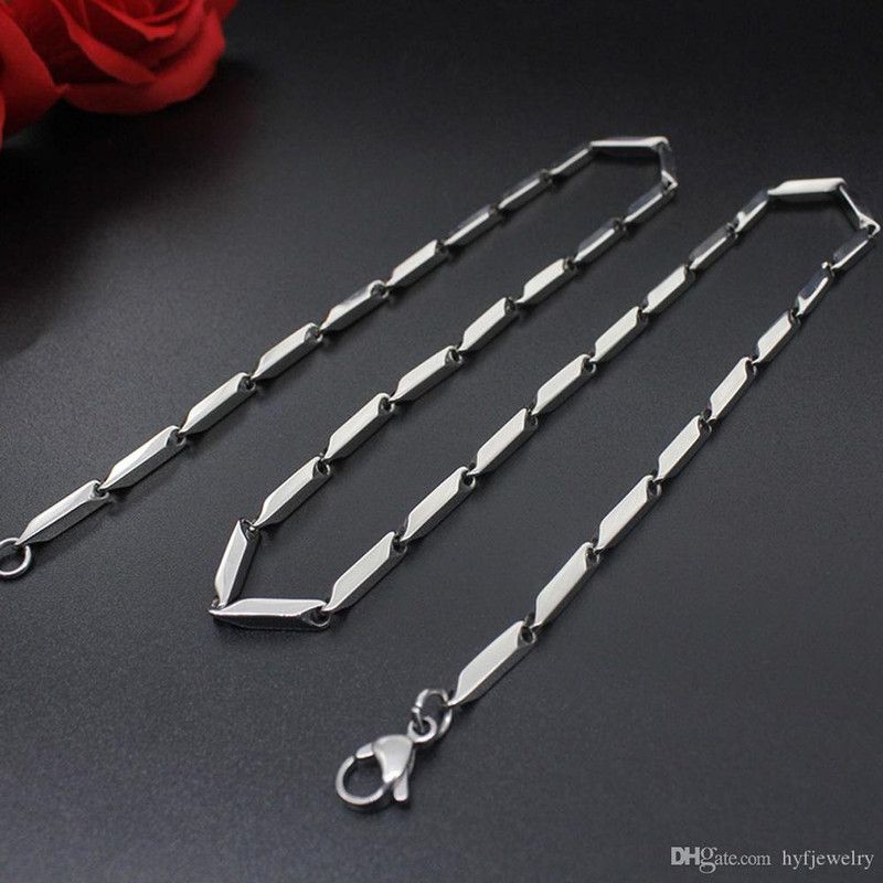 Jewellery Valentine Stylish Fancy Party Wear Titanium Long Necklace Handmade Silver Neckless chain latest design Casual Style Daily use Simple -CN-DS043 Silver, Titanium Plated Metal, Silver, Stainless Steel Chain