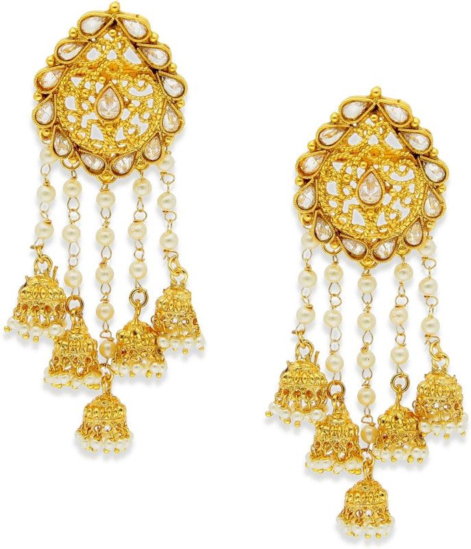 Bahubali Style Jhumka Earrings Alloy Jhumki Earring