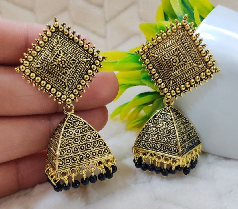 Elite Classic Square Kundan Alloy Jhumki Earring
