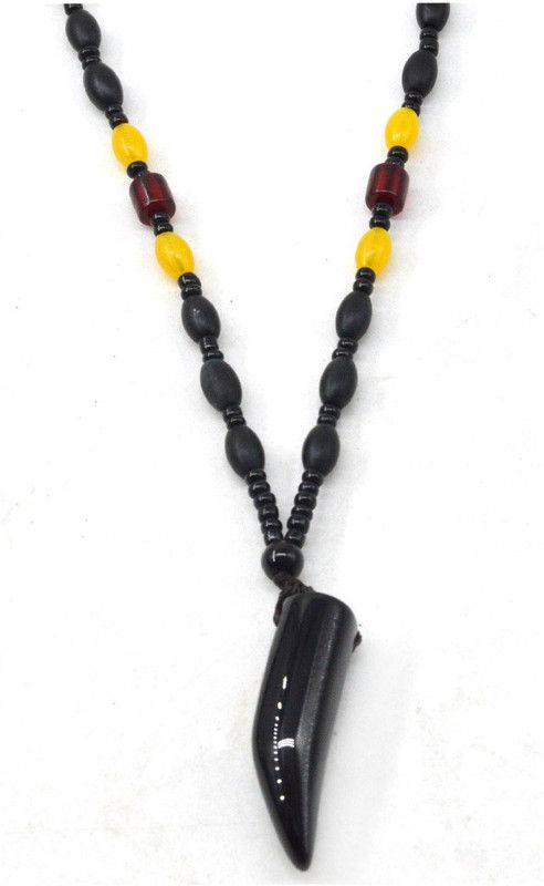 6 mm Natural Stone Black Agates Onyx Beads Mala Bead With Tiger Claw Nail Pendant Agate, Onyx Wood, Crystal Necklace
