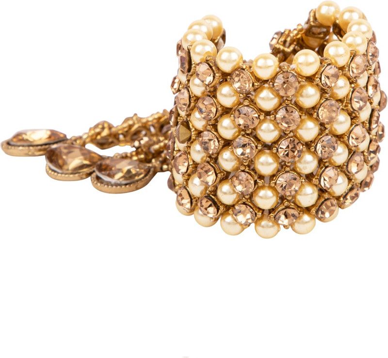 Brass Cubic Zirconia Gold-plated Bracelet