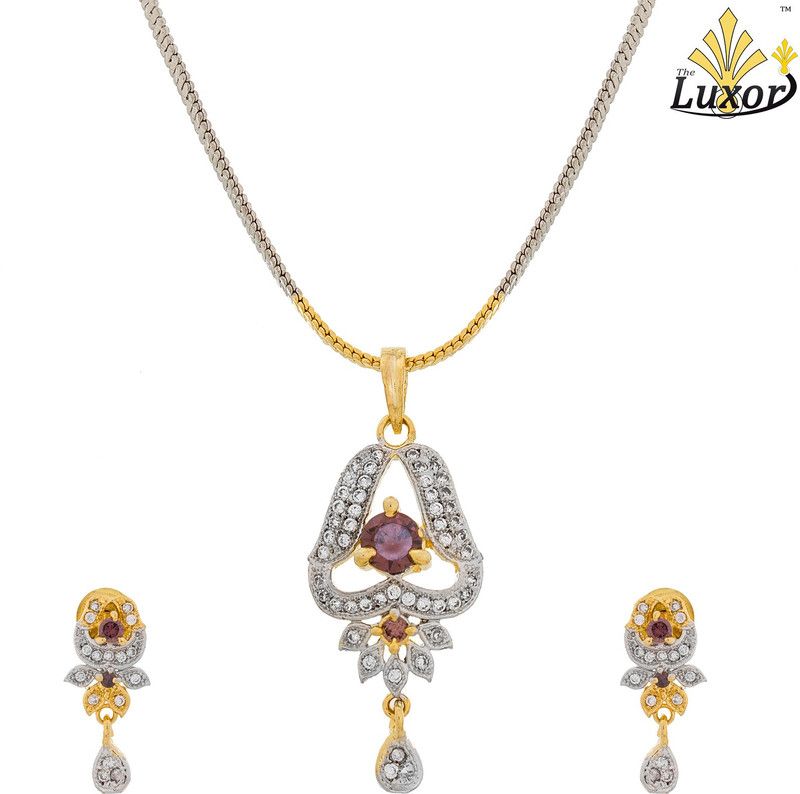 Alloy Gold, Silver, Pink Jewel Set  (Pack of 1)