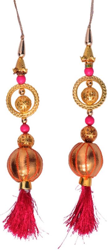 Prem Sales Tassel Brooch  (Pink, Gold, Multicolor)