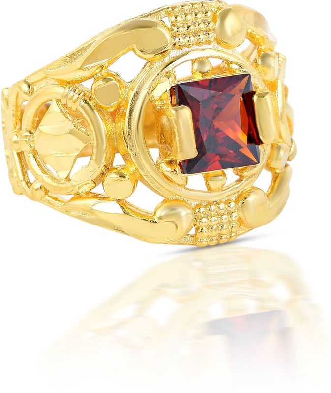 Brass Goldplated Princess Cut Fingerring Brass Gold Plated Ring