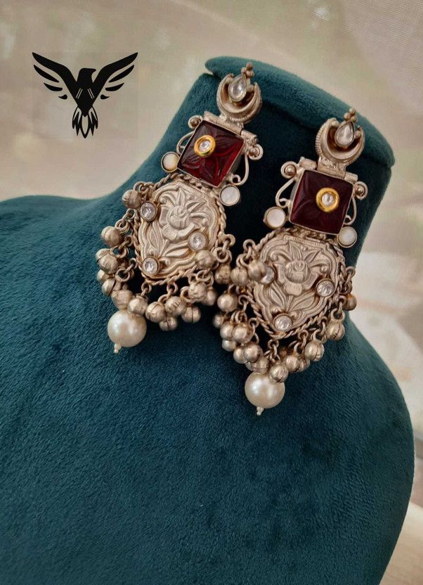 Oxidised earring wearable for any occasions Beads Brass Jhumki Earring