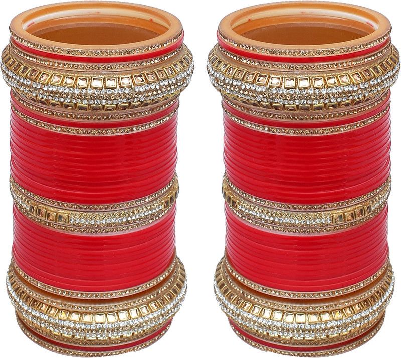 Plastic Cubic Zirconia Chudas  (Pack of 2)