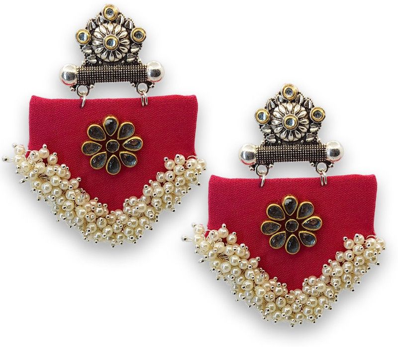 Handmade Fabric Jhumki Earring Fabric Jhumki Earring