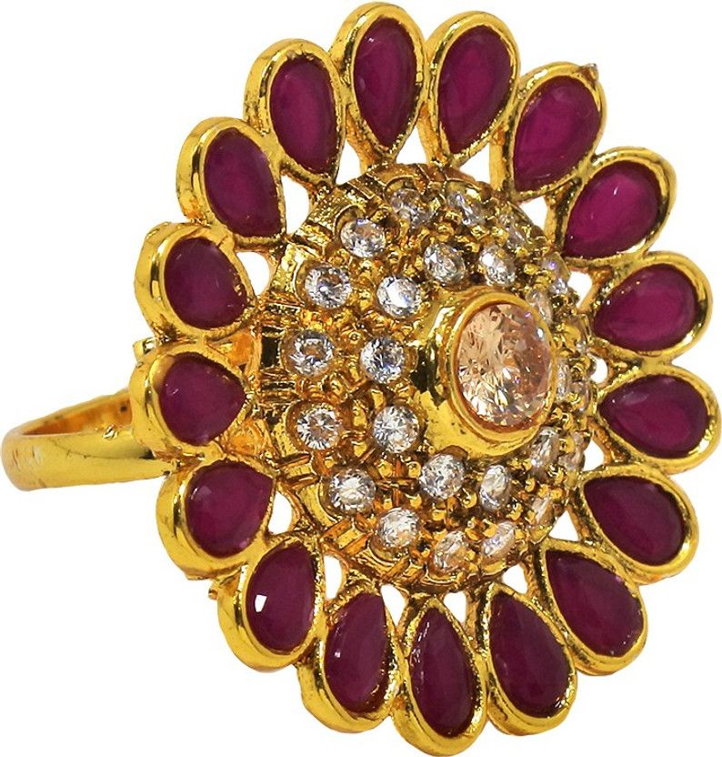 New gold plated ring Brass Cubic Zirconia Gold Plated Ring