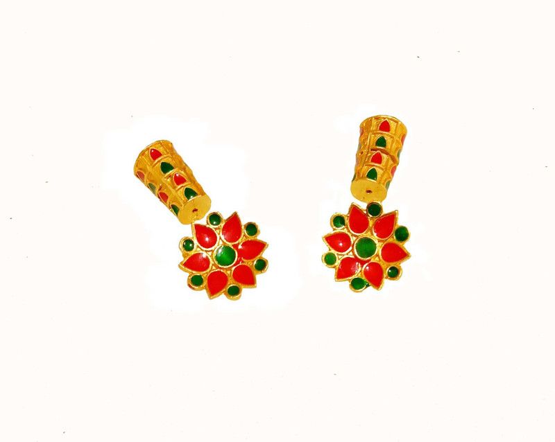 assamese traditional thuriya Copper Hoop Earring