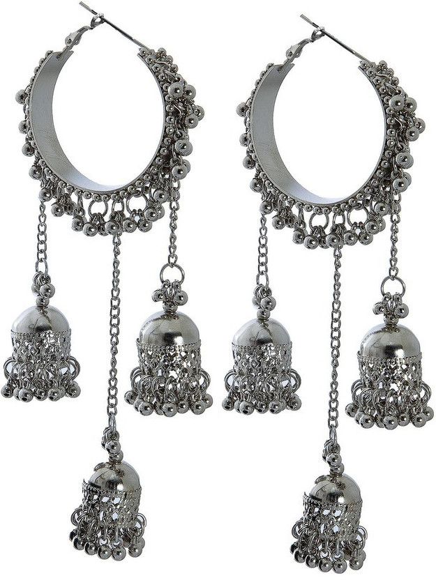 Traditional Jhumki Afghani Wedding Earrings Trendy Designer Alloy Jhumki Earring