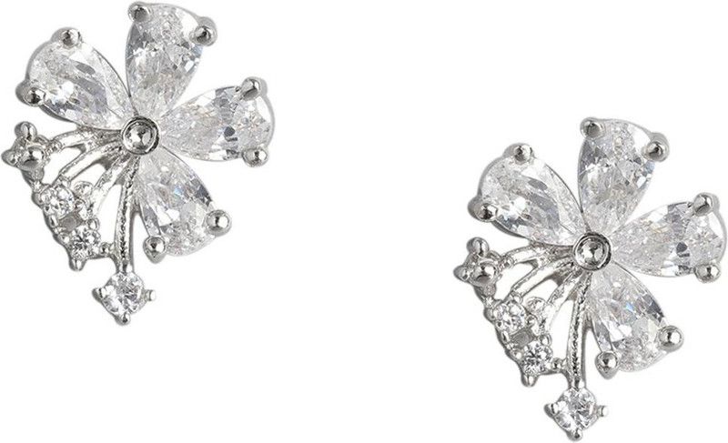 Ornate Floral Earrings Sterling Silver Earring Set