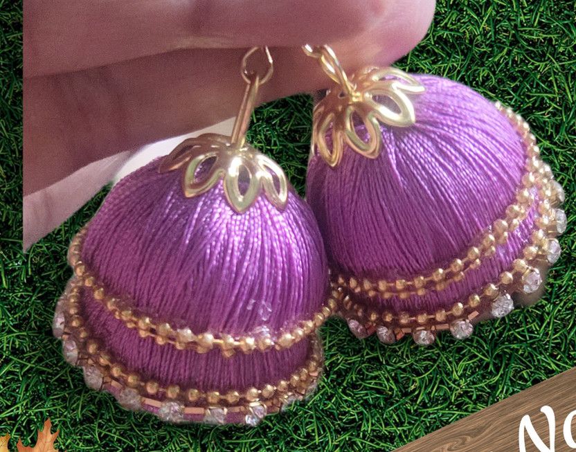 SILSAN Beads Plastic Jhumki Earring