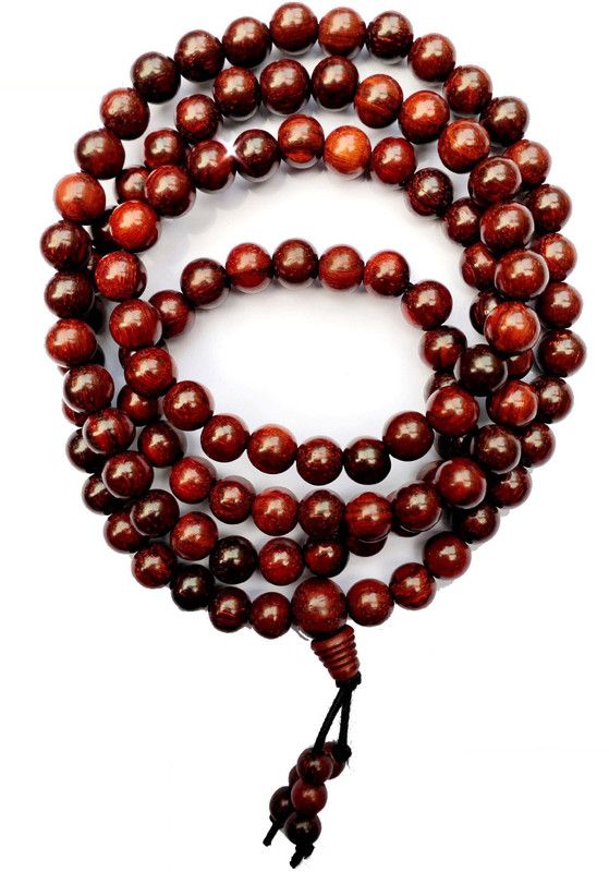 Natural Red Sandalwood Mala For Boys & Mens Beads Wood Chain