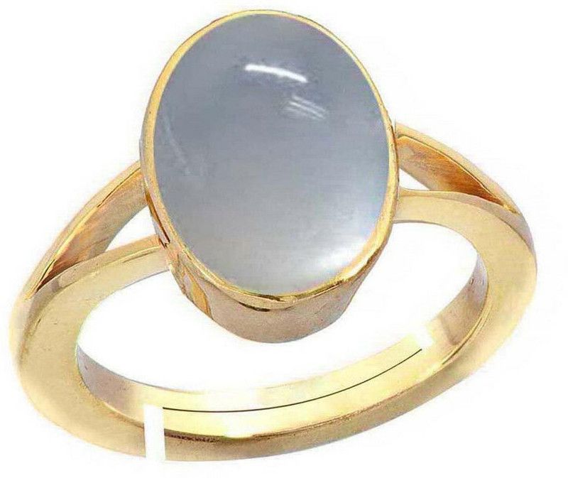 Moonstone (Chandrakant) 10.25 Ratti or 9.5Ct Panchdhatu/5 Metal Women Adjustable Stone Ring