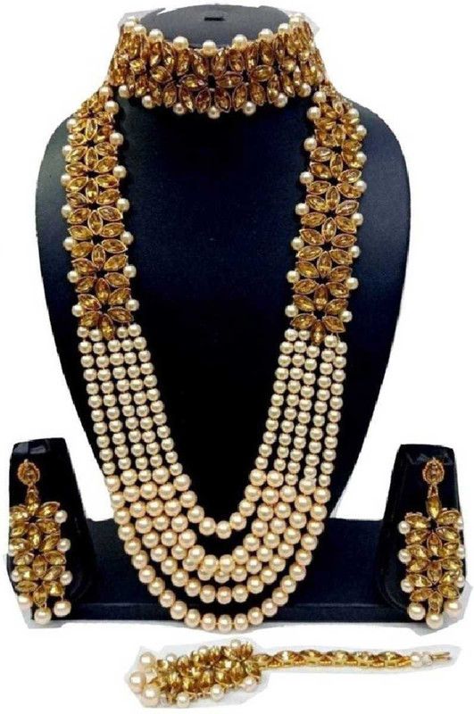 Brass Silver White, Bronze Jewel Set  (Pack of 1)