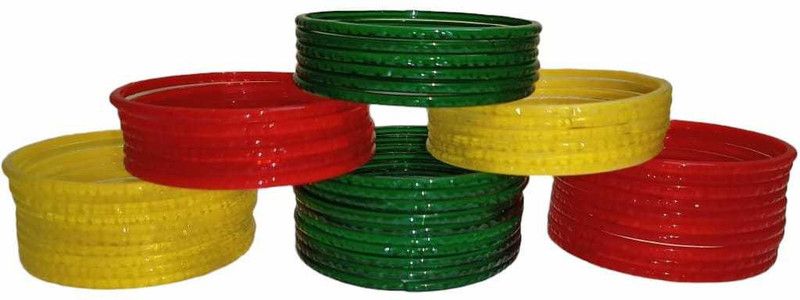 Glass Bangle Set  (Pack of 80)
